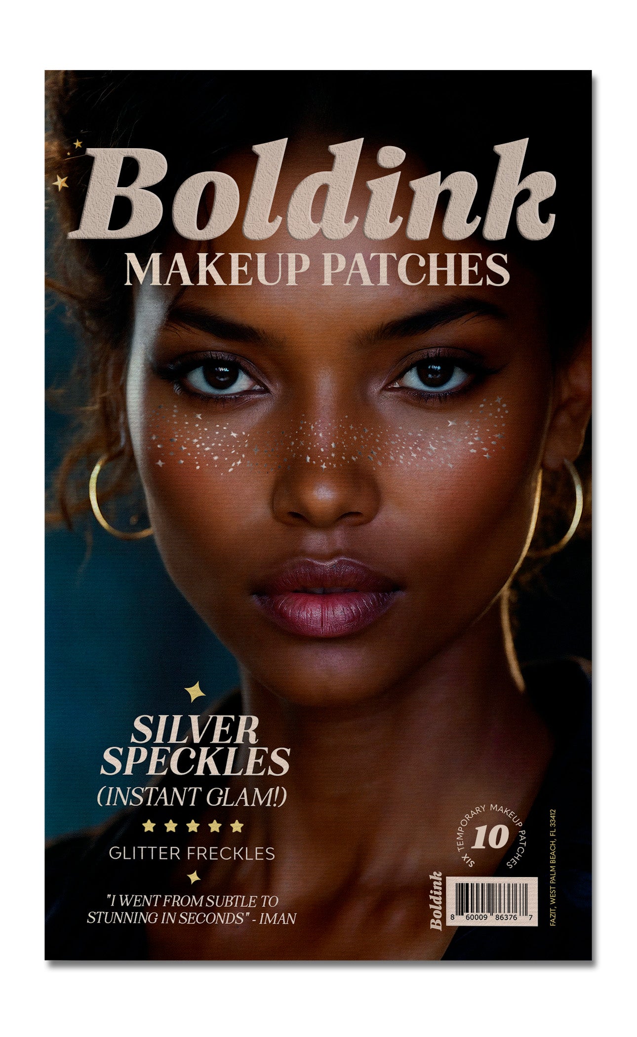 Silver Glitter Freckles 10 Patches